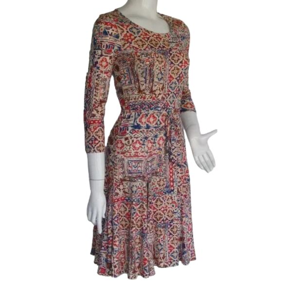 LRL Dress, XS, Skater, 3/4 sleeves, Cotton, String/Sash belt, casual - Picture 2 of 12